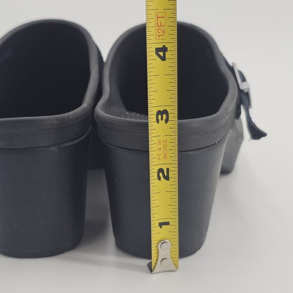Crocs Black 'Sarah' High Heel Mule Clogs Slip On Shoes - Size 7 - Picture 12 of 12